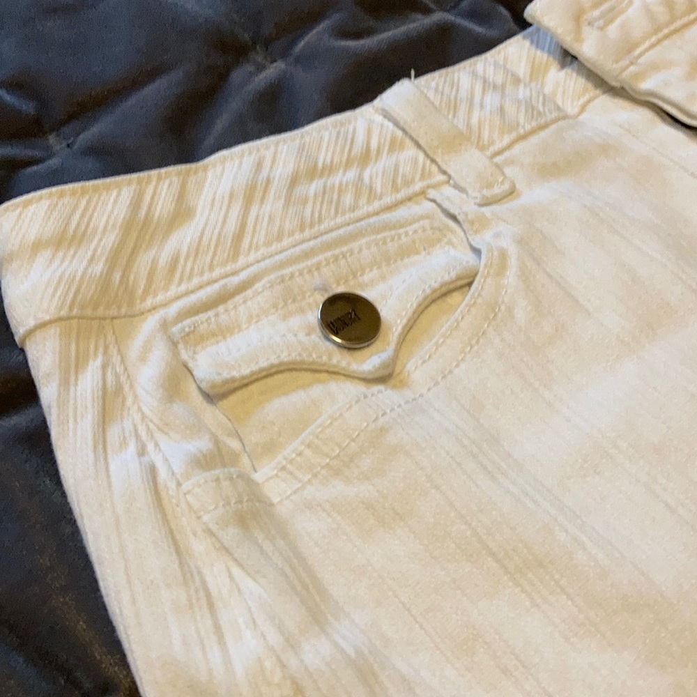 Laundry white stretch denim mini skirt 10 - Picture 3 of 5